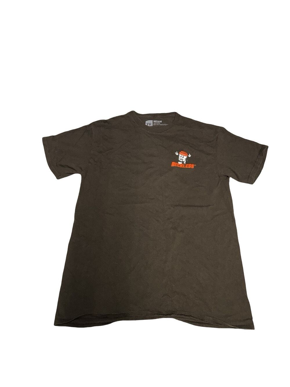 Young & Reckless Cracked On Caffeine Coffee Graphic T-Shirt Men’s Medium Brown